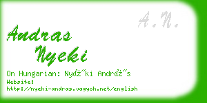 andras nyeki business card